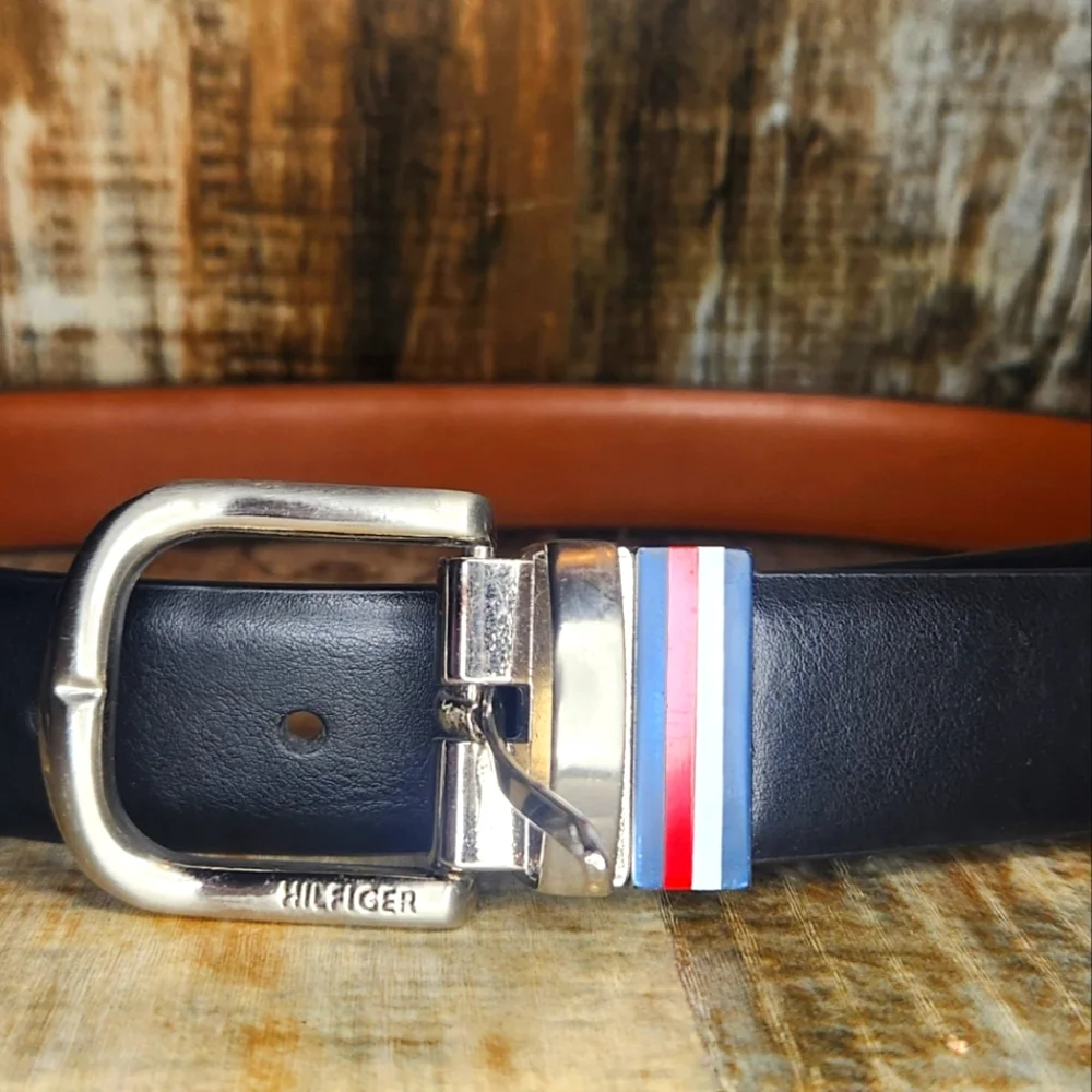 Kids Men Ladies Tommy Hilfiger Reversible Brown/Black Belt Sz M 26 - 28